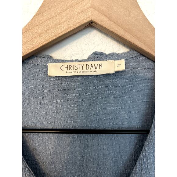 Christy Dawn The Daisy Ruffle Dress in blue - Picture 2 of 3